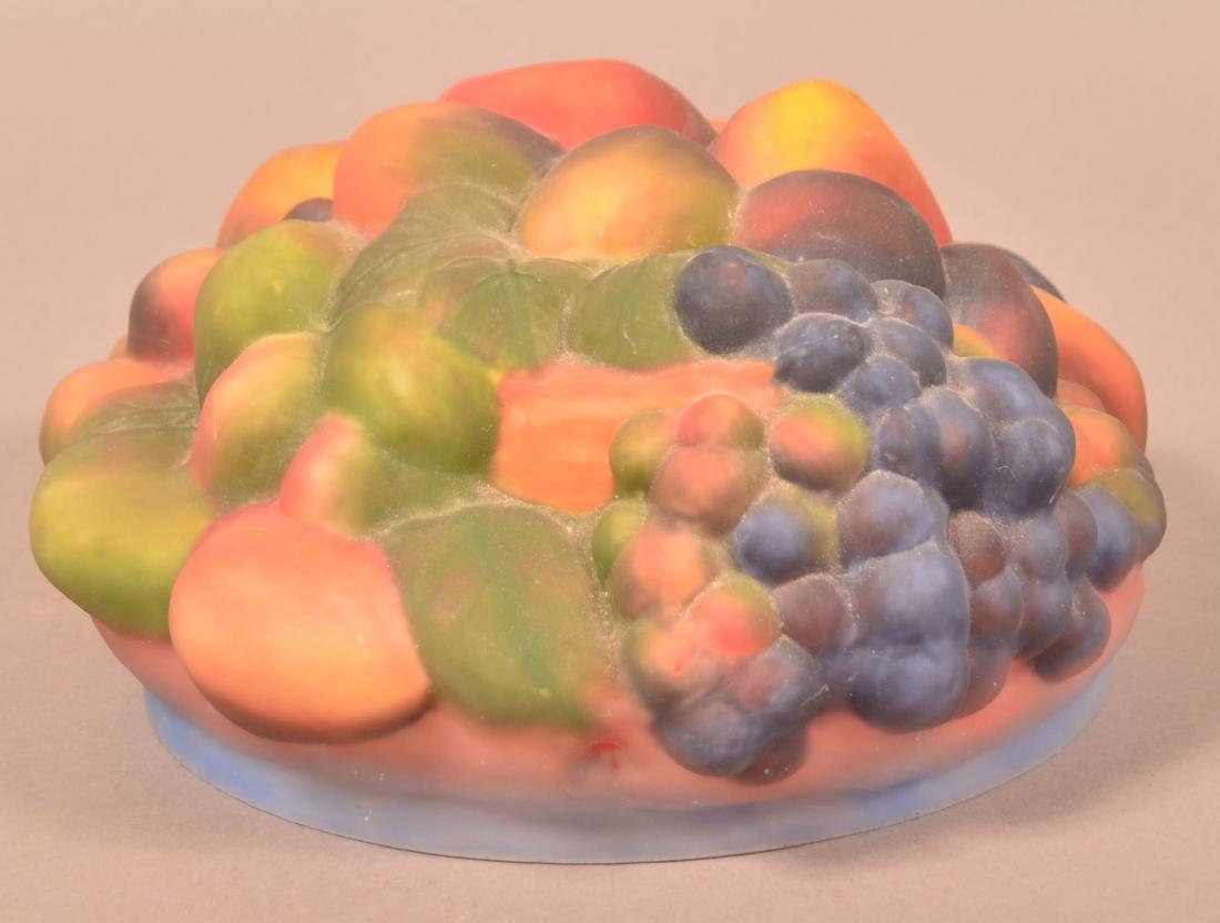Reverse Painted Embossed Fruit Lamp Shade. (1 of 3)