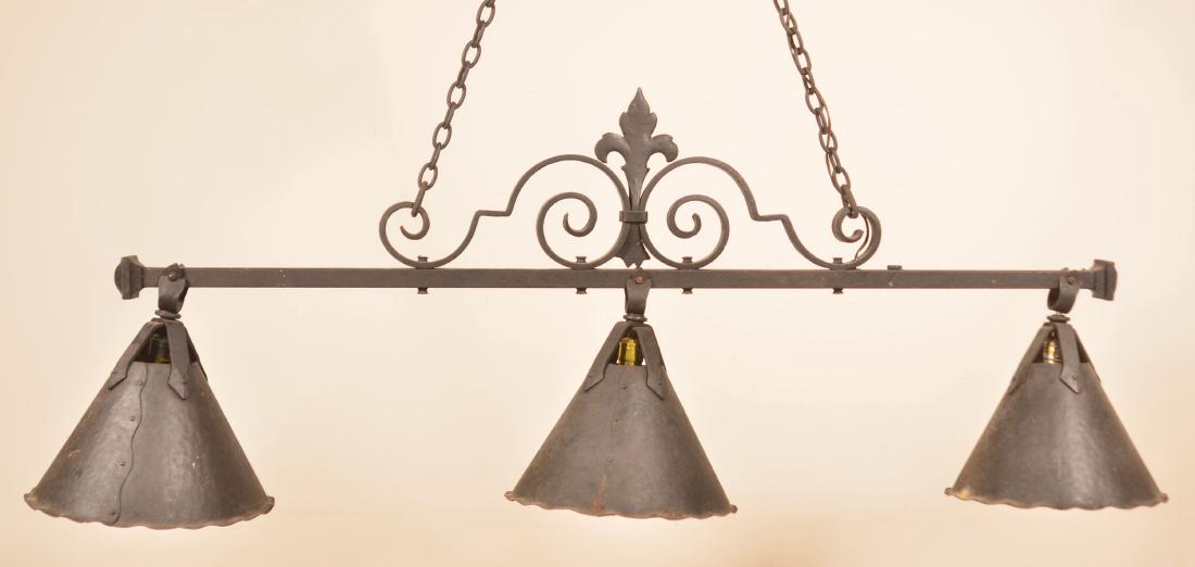 2 Arts and Crafts Wrought Iron Hanging Lamps. (1 of 4)