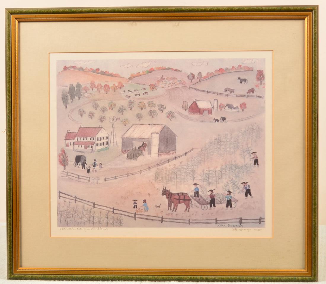 Xtian Newswanger Amish Harvest Scene Print. (1 of 4)