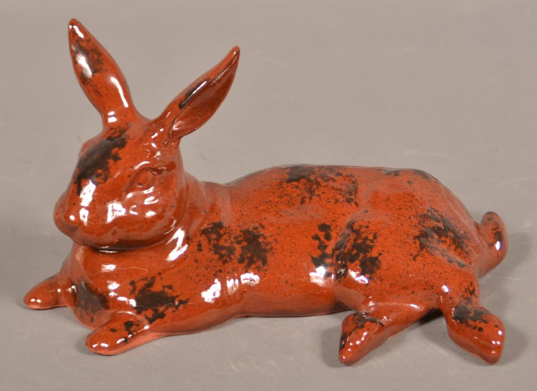 Foltz Redware 1997 Life Size Figure of a Reclining (1 of 2)