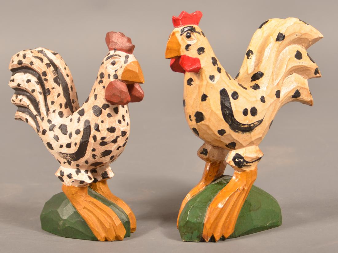 Two Jonathan Bastian Carved and Painted Schimmel Type (1 of 3)