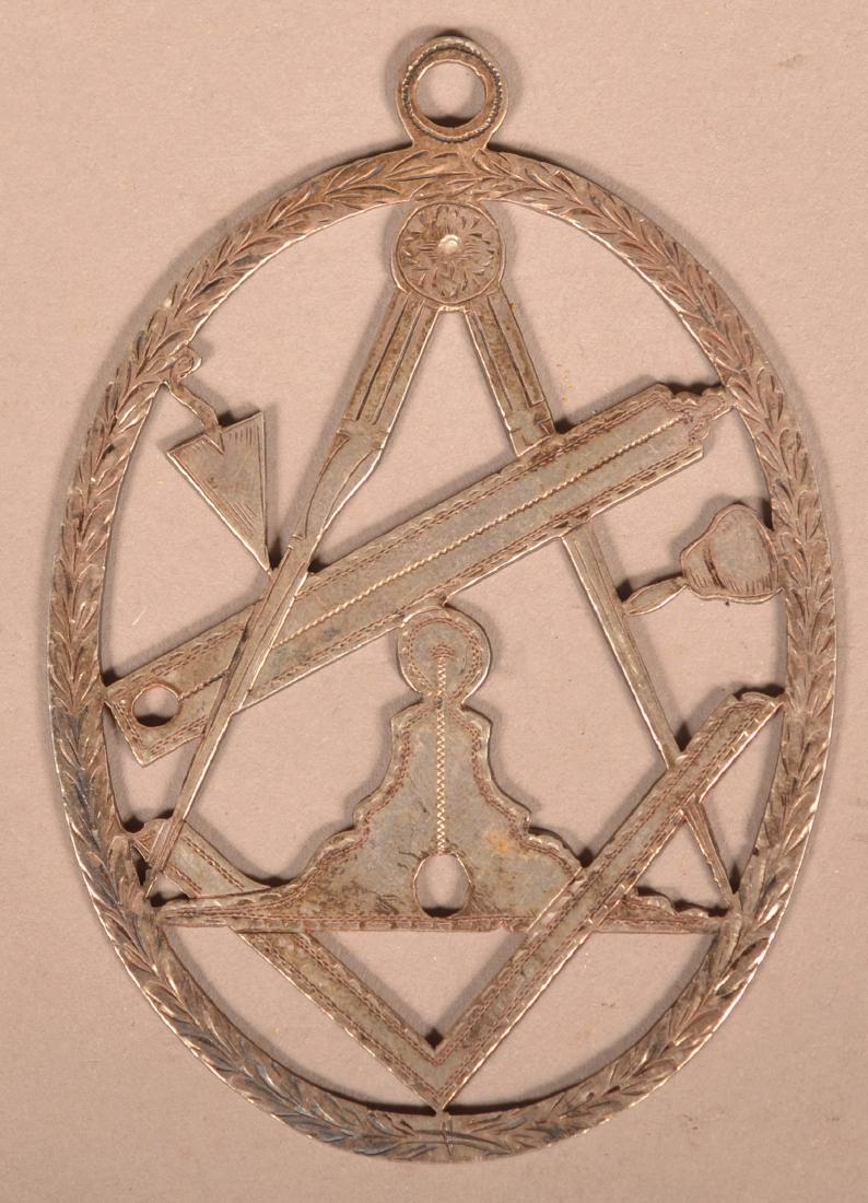 Large 19th Century Masonic English Silver Jewel. (1 of 3)