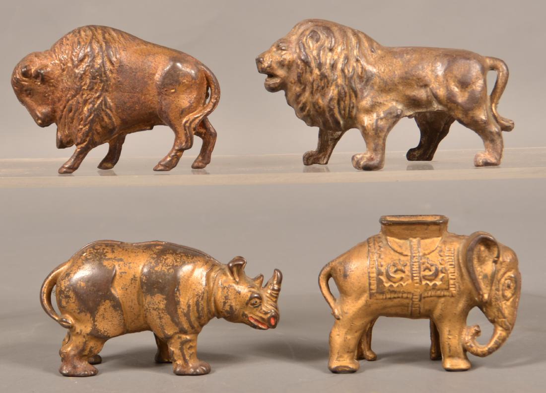 Four Antique/Vintage Cast Iron Animal Figure Still (1 of 2)