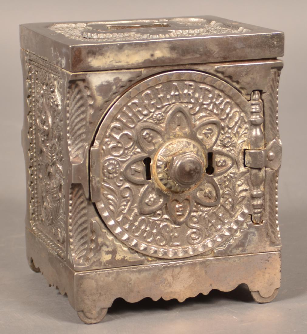 Stevens "Burglar Proof House Safe" Cast Iron Safe Bank. (1 of 4)