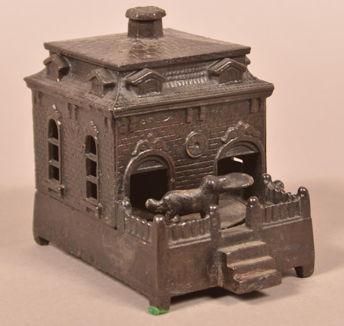 H.L Judd Dog on Turn Table Cast Iron Mechanical Bank. (1 of 4)