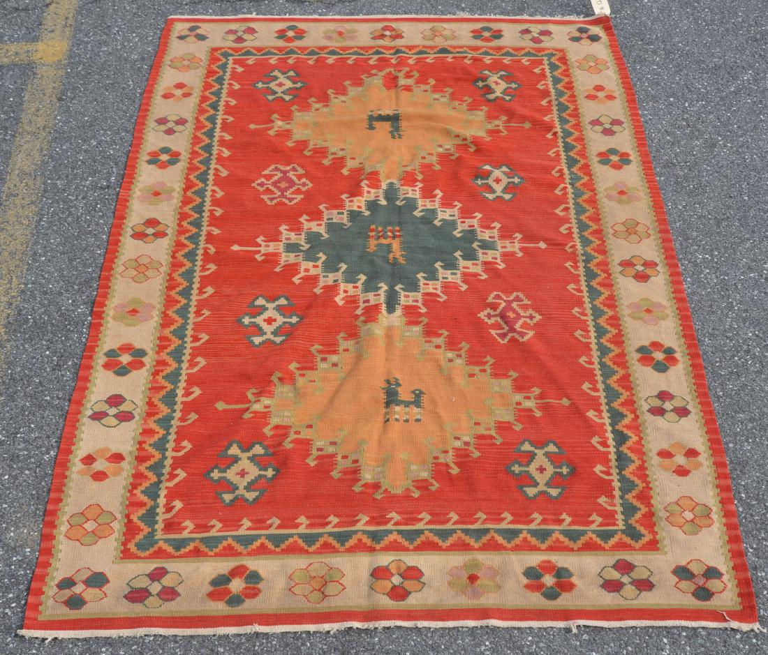 Geometric with Animals Pattern Oriental Area Rug. (1 of 4)