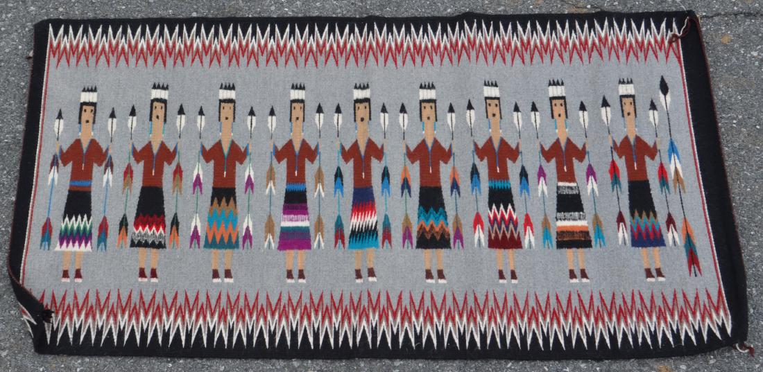 Native American Yei Figural Rug. (1 of 3)