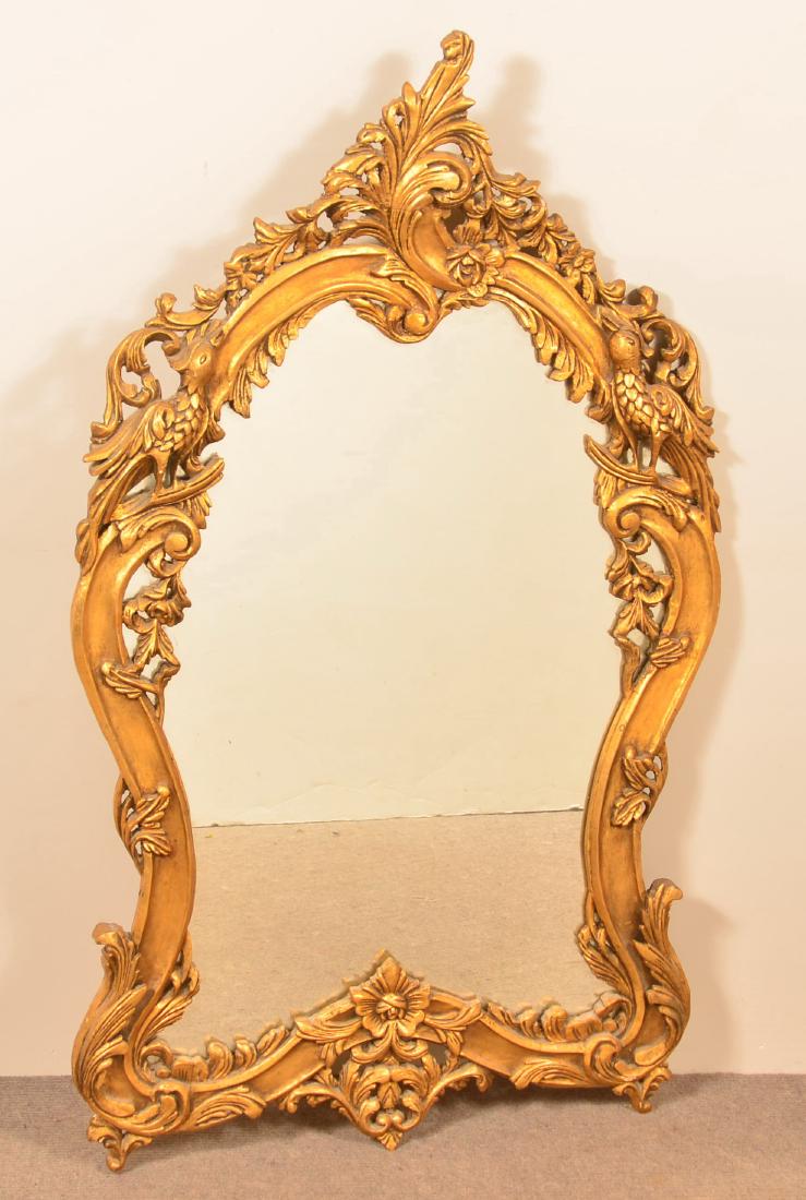 Vintage Continental Ornate Gilt Frame Mirror. (1 of 4)