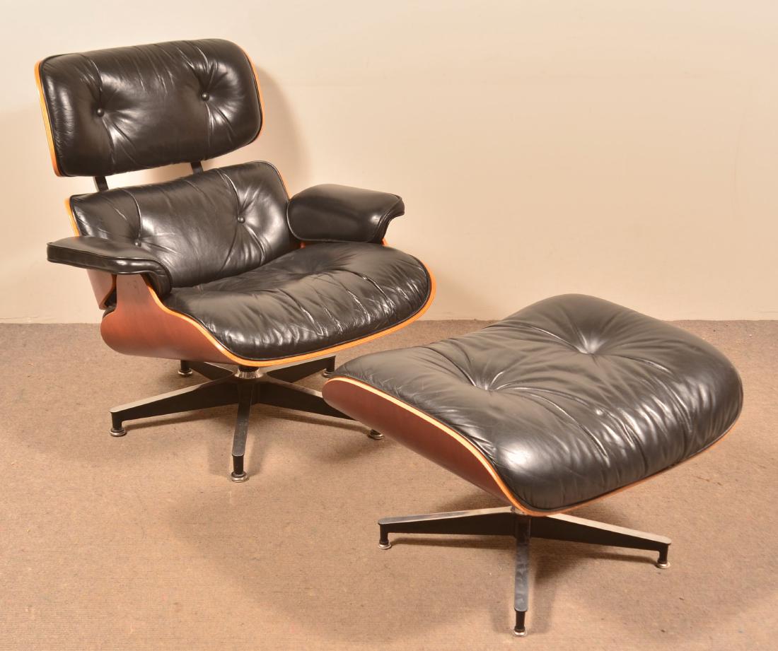 Mid Century Modern Eames Style Armchair and Ottoman. (1 of 9)
