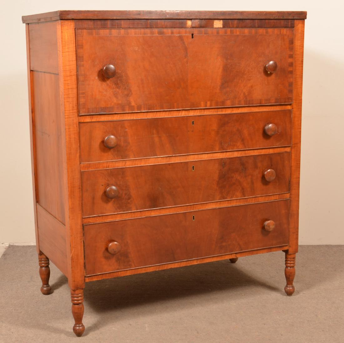 American Empire Mixed Wood Butlers Desk. (1 of 4)