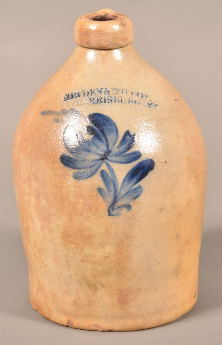 Cowden & Wilcox One Gallon Stoneware Jug. (1 of 3)
