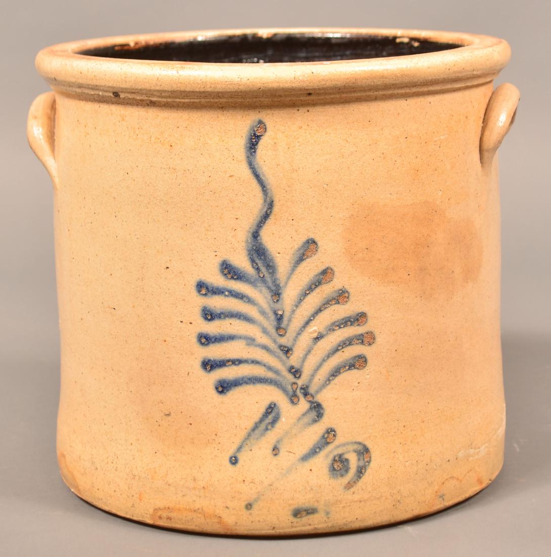 1-1/2 Gallon Stoneware Crock with Cobalt Tree (1 of 4)