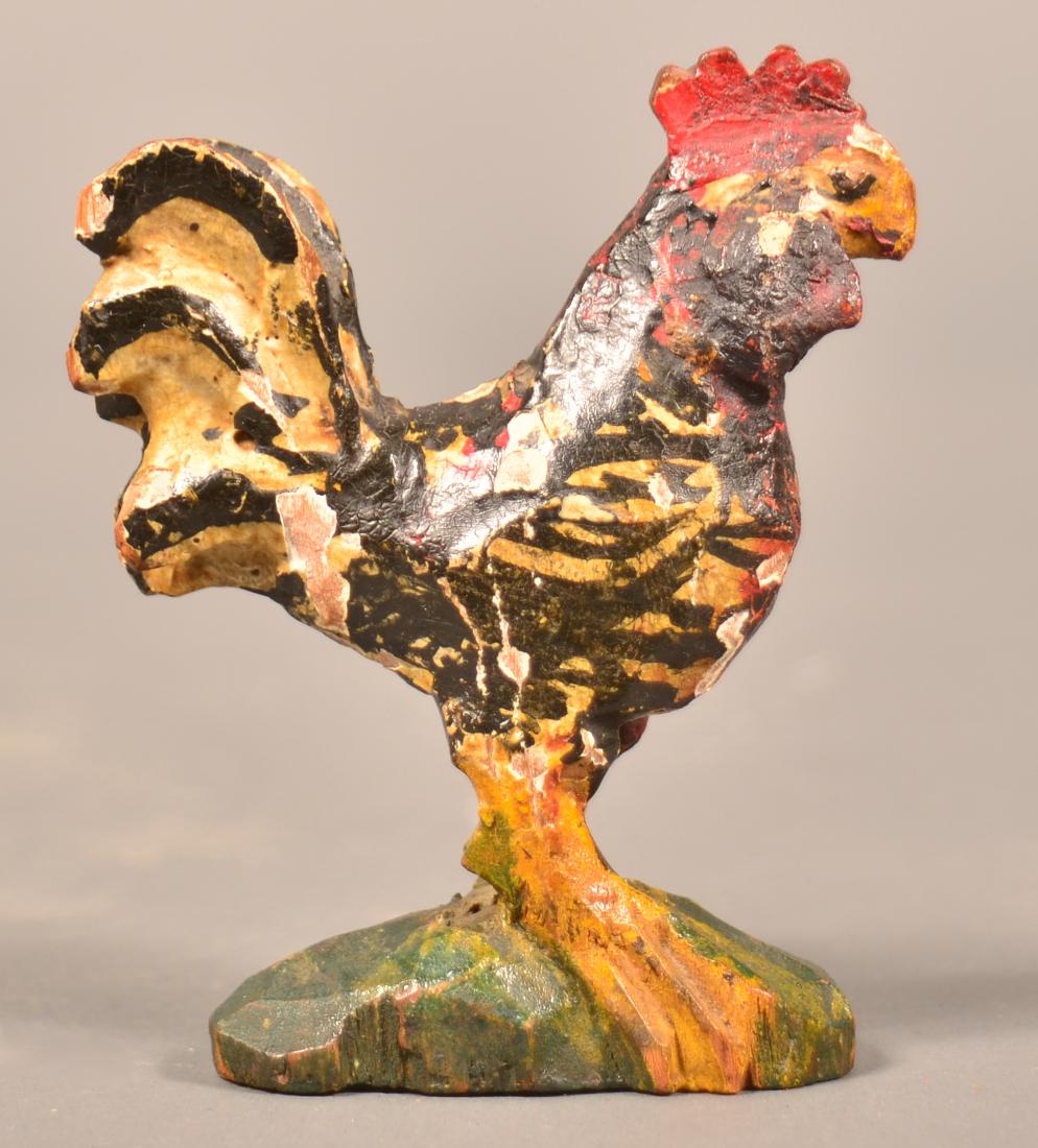 Schimmel Folk Art Carved & Painted Figure of Rooster. (1 of 6)