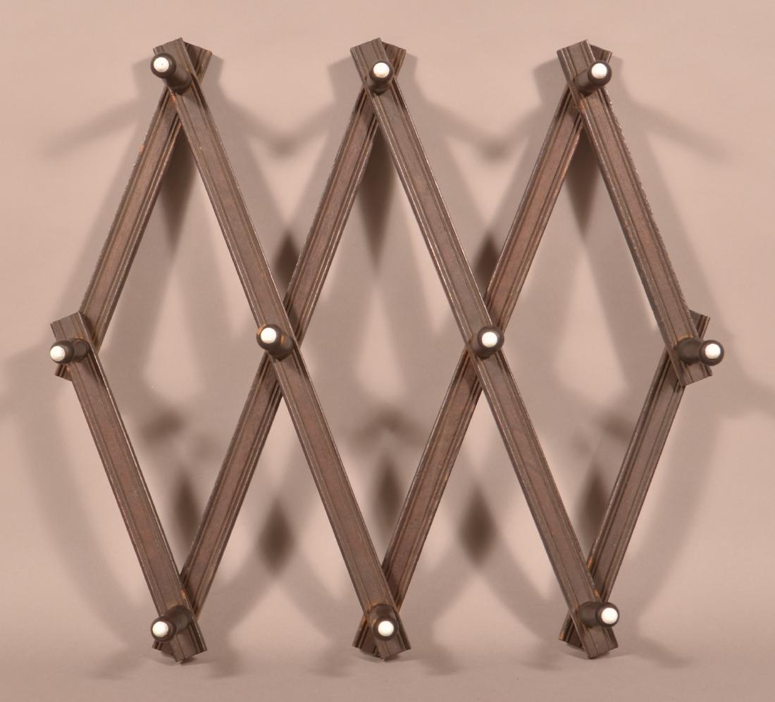 Victorian Walnut Expanding Wall rack. (1 of 1)