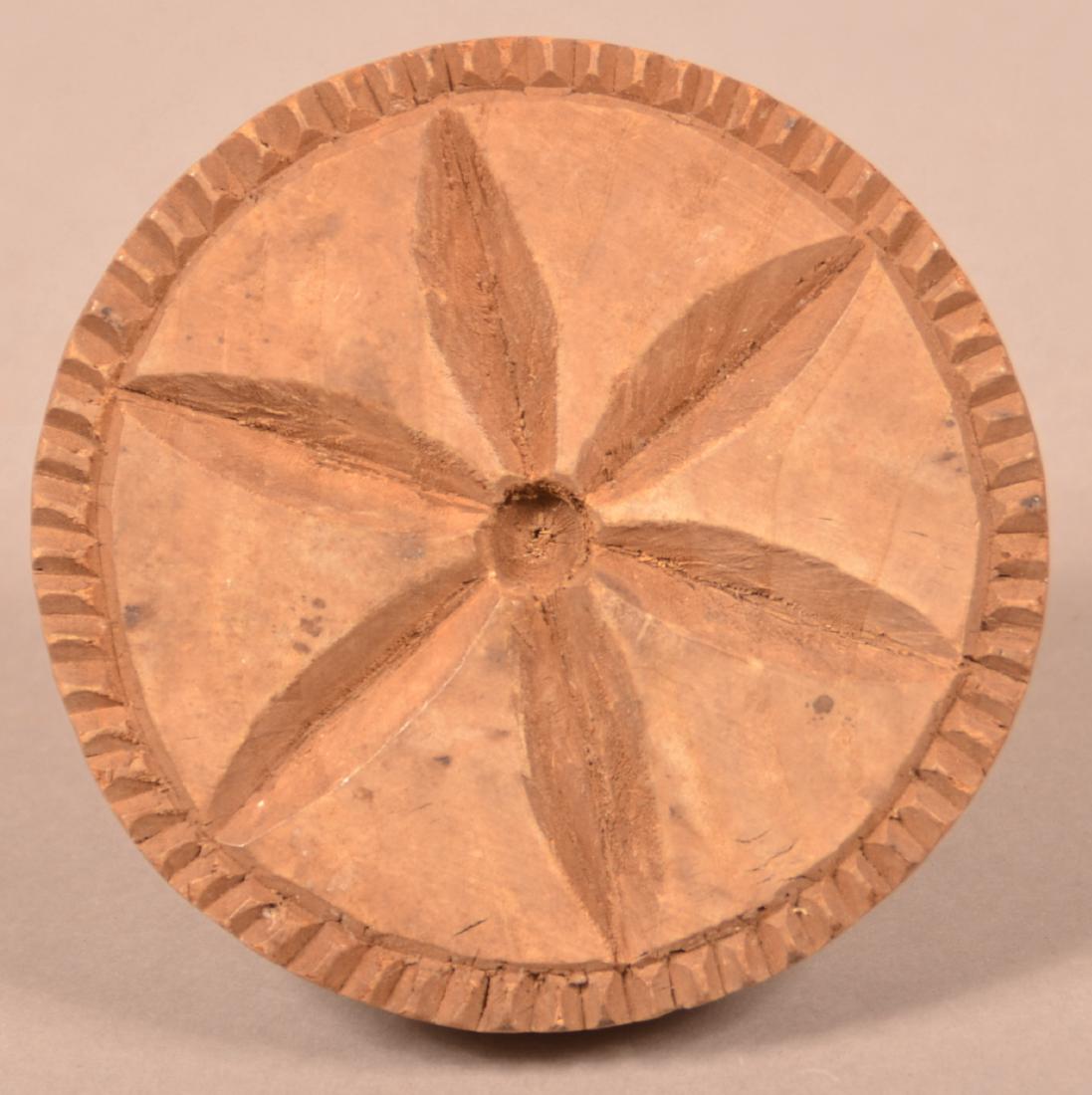Pa. 19th Century Maple Pinwheel Butter Print. (1 of 3)