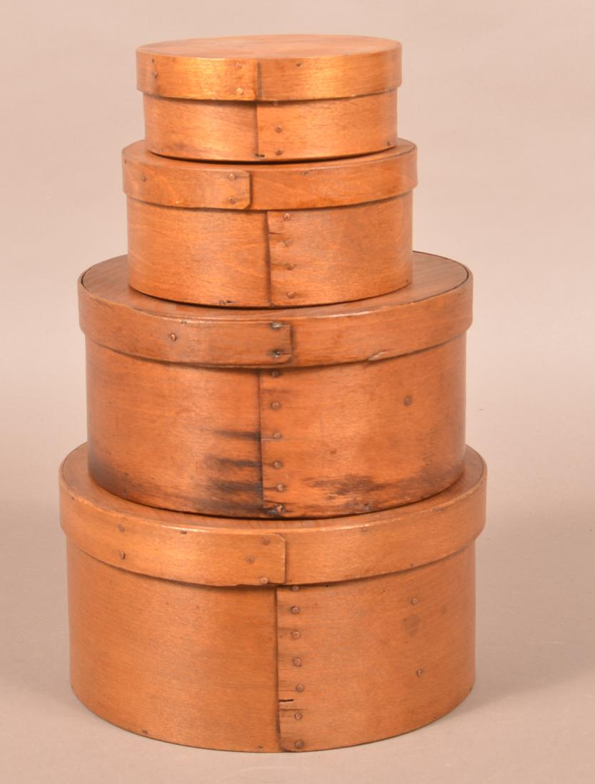 Graduated Set of Four Bentwood Pantry boxes. (1 of 3)