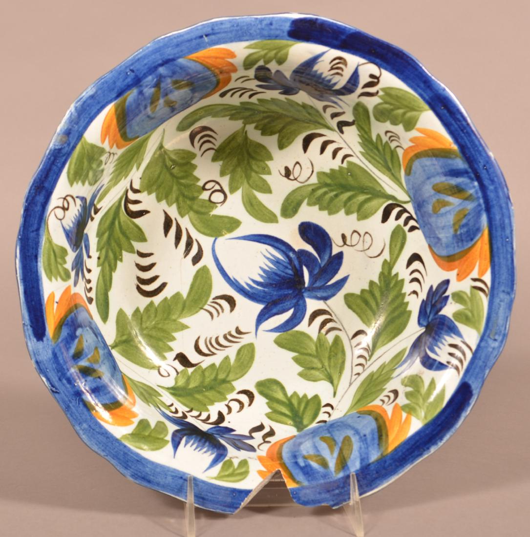 Leeds Soft Paste China Bold Polychrome Decorated Basin. (1 of 3)