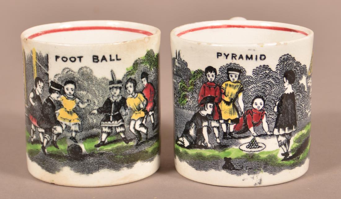 Two Transfer Decorated Ironstone China Child's Mugs. (1 of 3)