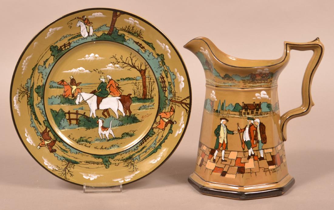 Two Pieces of Buffalo Pottery Deldare Ware. (1 of 2)