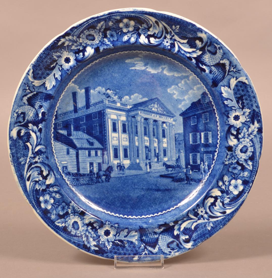 Staffordshire Bank of The United States Plate. (1 of 3)