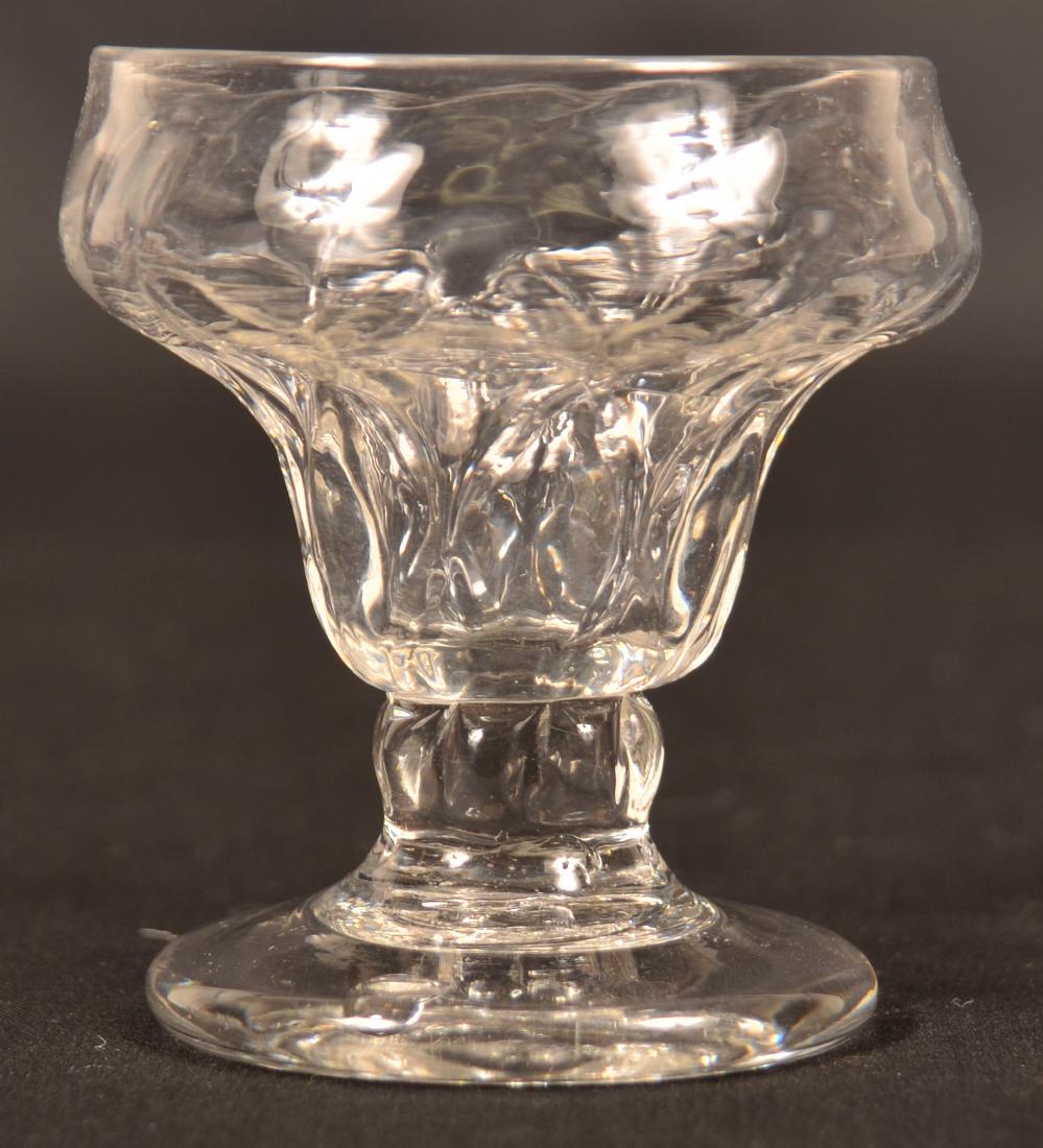 Stiegel Type Blown Colorless Glass Footed Mastersalt. (1 of 4)