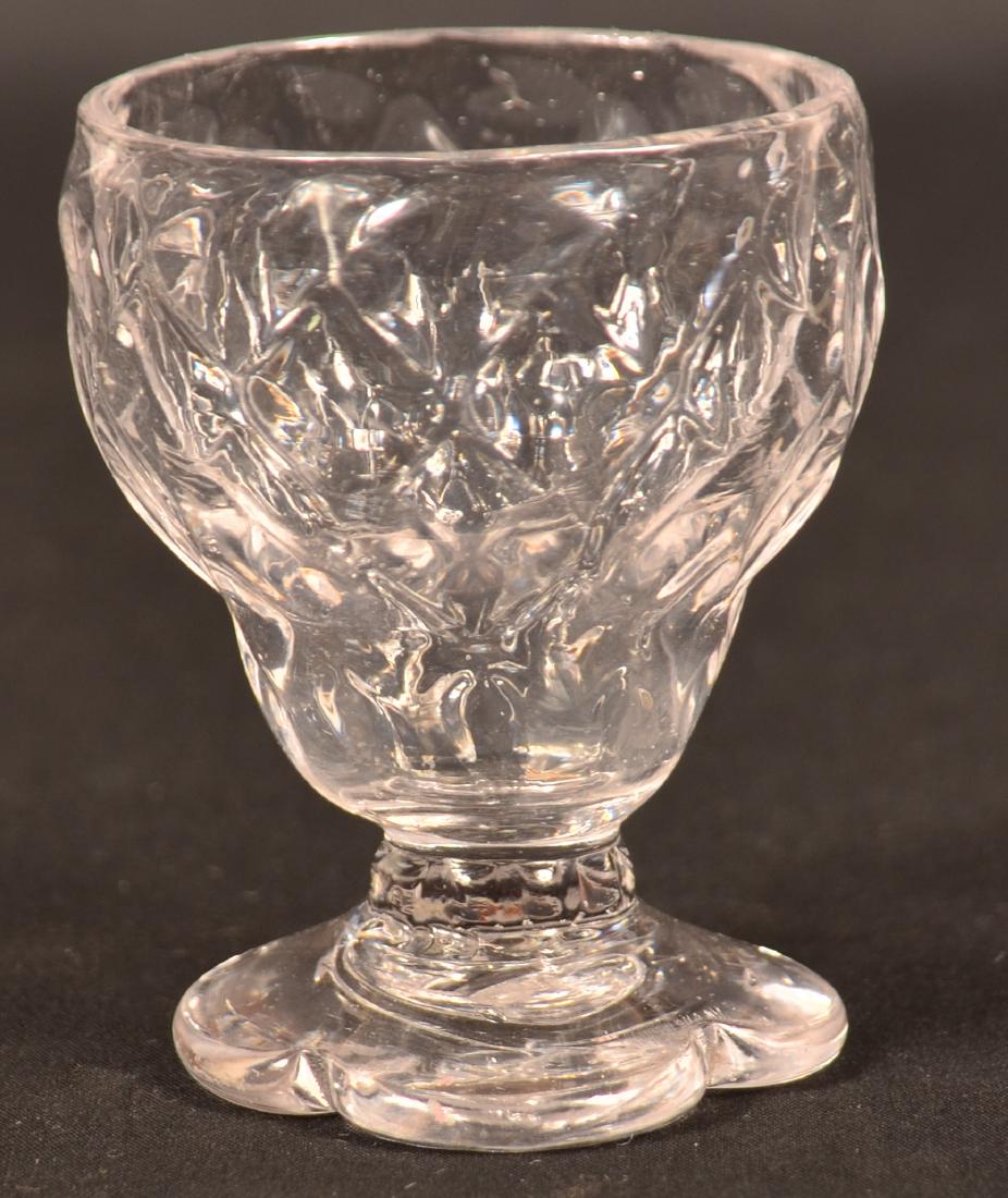 Stiegel Type Blown Colorless Glass Footed Mastersalt. (1 of 4)