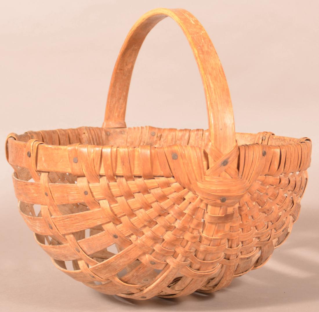 Pennsylvania Woven Oak Splint Potato Basket. (1 of 2)