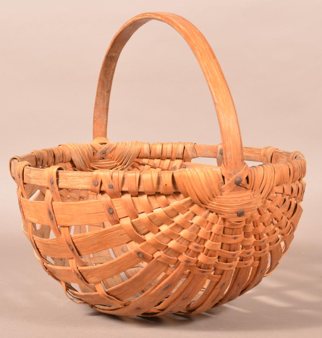 Pennsylvania Woven Oak Splint Potato Basket. (1 of 2)