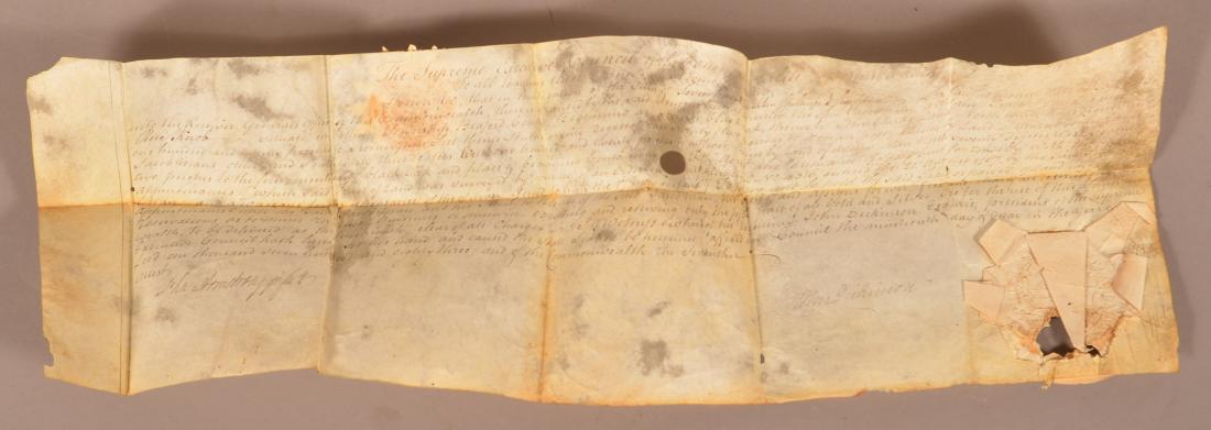 Patent Document Dated 1783 and Signed John Dickinson (1 of 4)