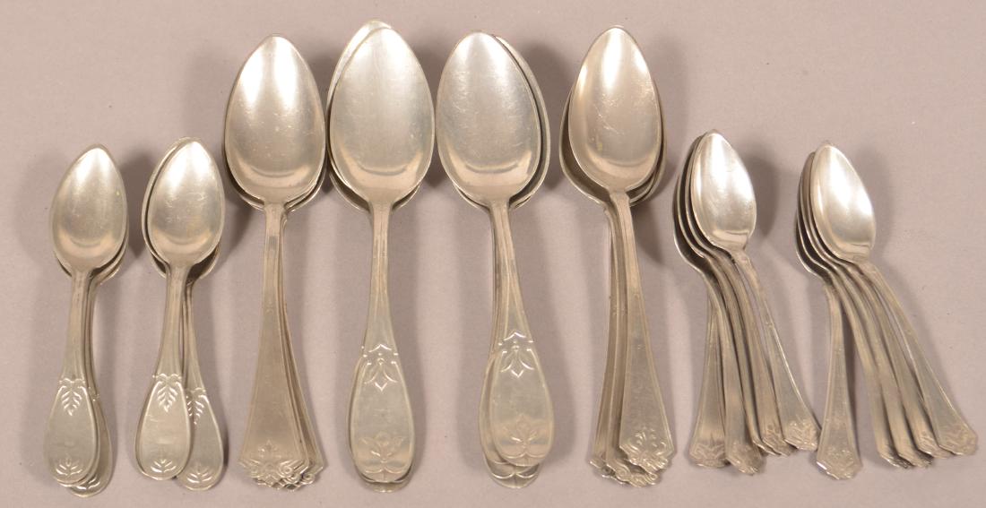 Lot of Antique Cast Pewter Spoons. (1 of 1)