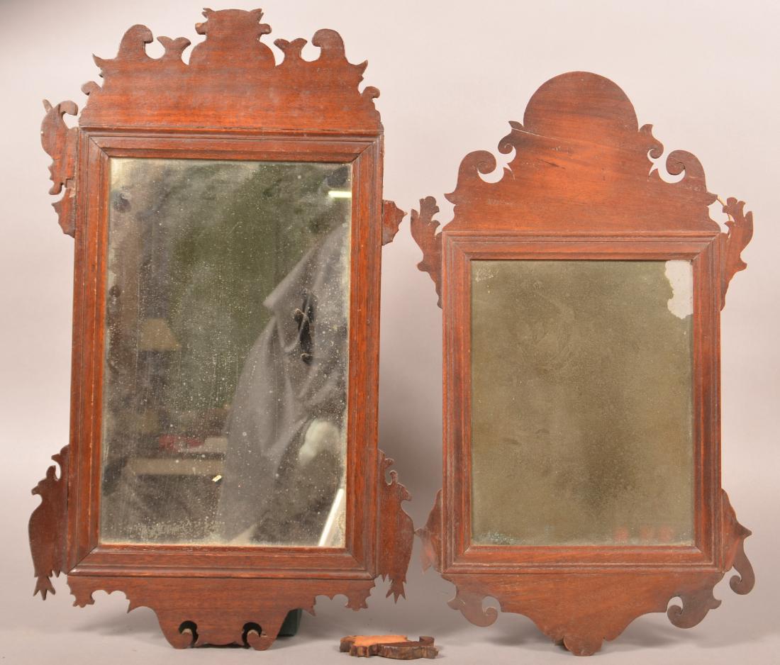 Two American Chippendale Mahogany Frame Mirrors. (1 of 2)