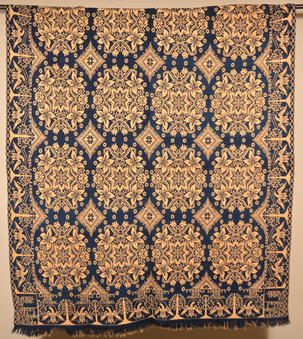 J. Davidson Fancy Weaver Two Part Coverlet. (1 of 6)