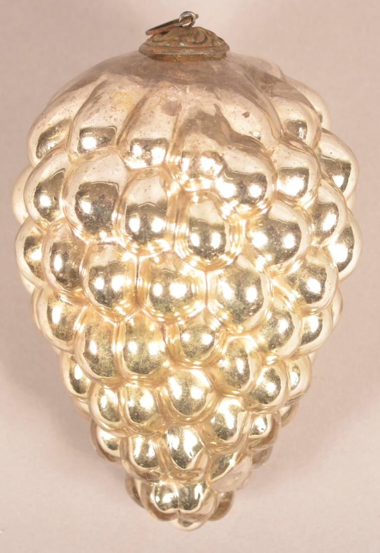 5-1/2" German Silver Glass Oval B Form Kugel. (1 of 4)