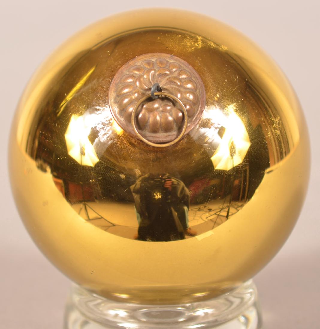 3-1/4" German Gold Glass Ball Form Kugel. (1 of 2)