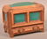 Antique Tramp Art Sewing Box.