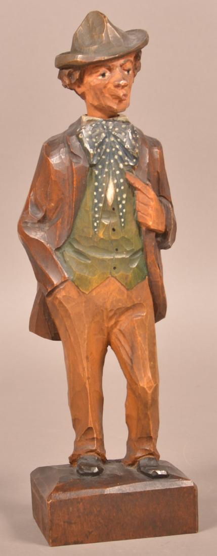 Hand Carved German Whistling Automaton. (1 of 3)