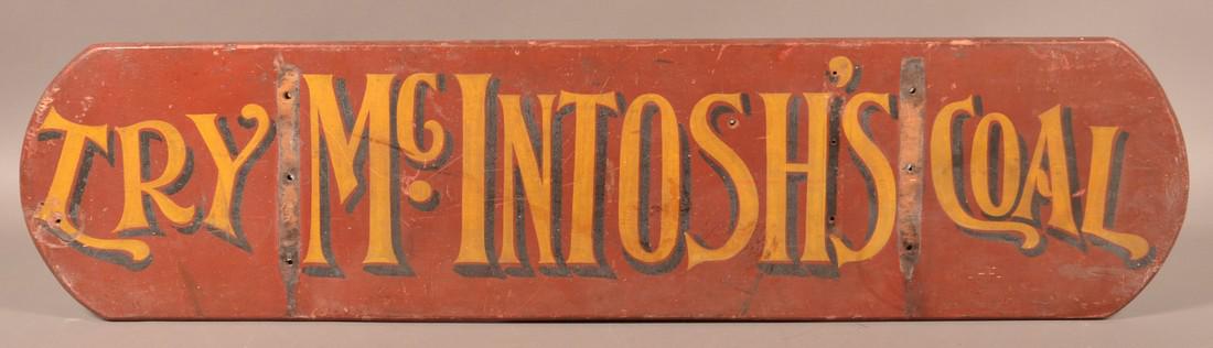 "TRY McINTOSH'S COAL" Trade Sign. (1 of 3)