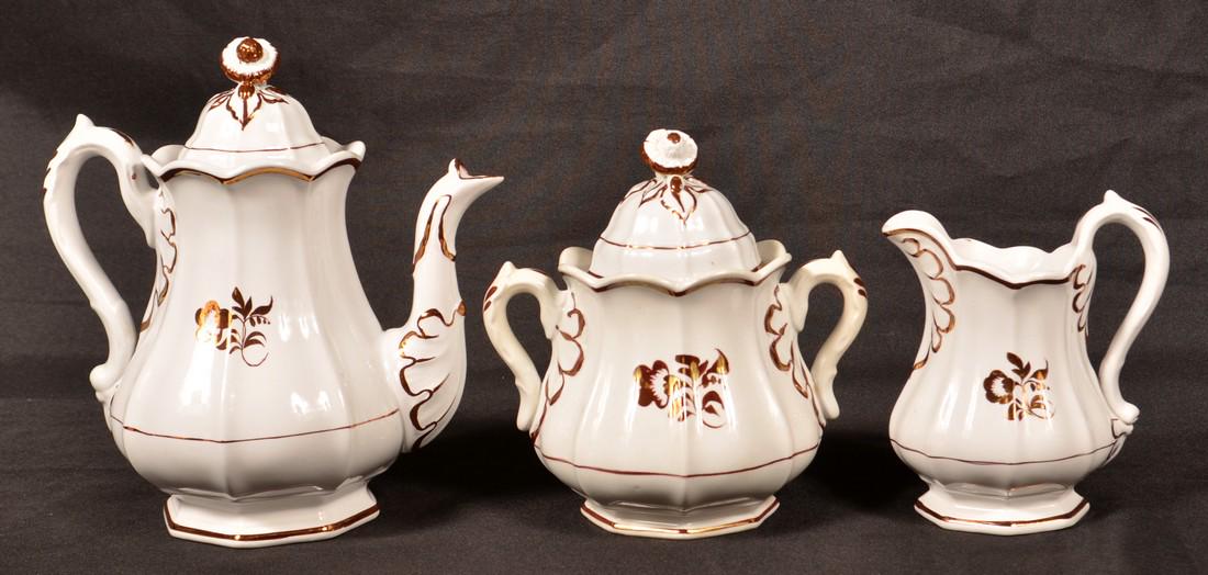 Copper Lustre Morning Glory Coffee Service. (1 of 2)