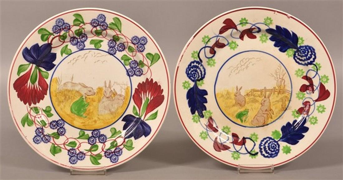 Two Rabbitware with Frog Ironstone China Plates. (1 of 2)