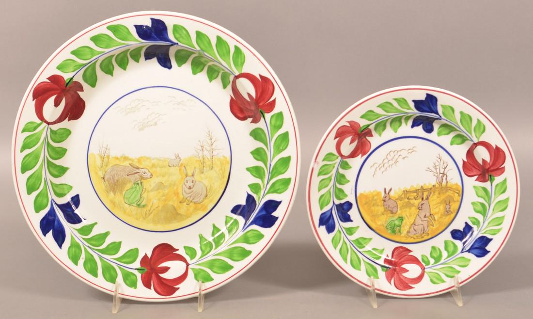2 Rabbitware with Frog Ironstone China Plates. (1 of 2)