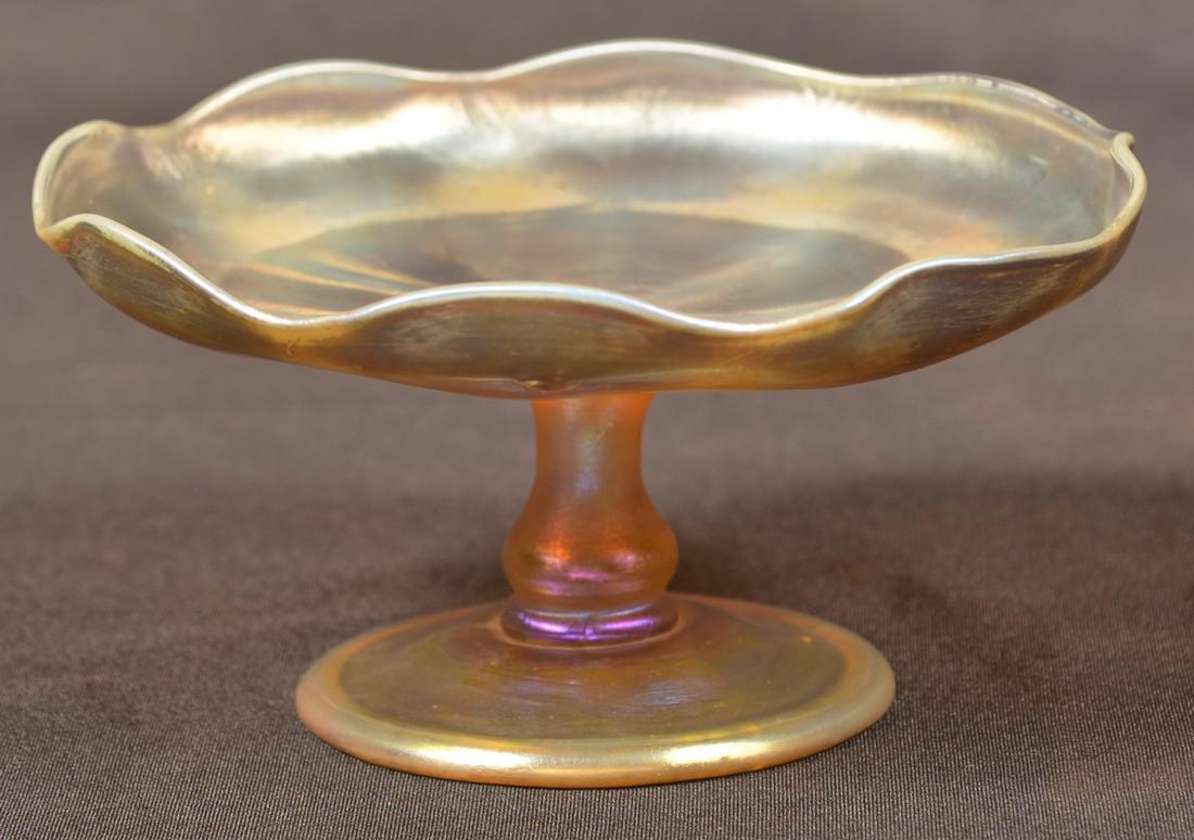 Tiffany Studios Favrile Gold Art Glass Taza. (1 of 5)
