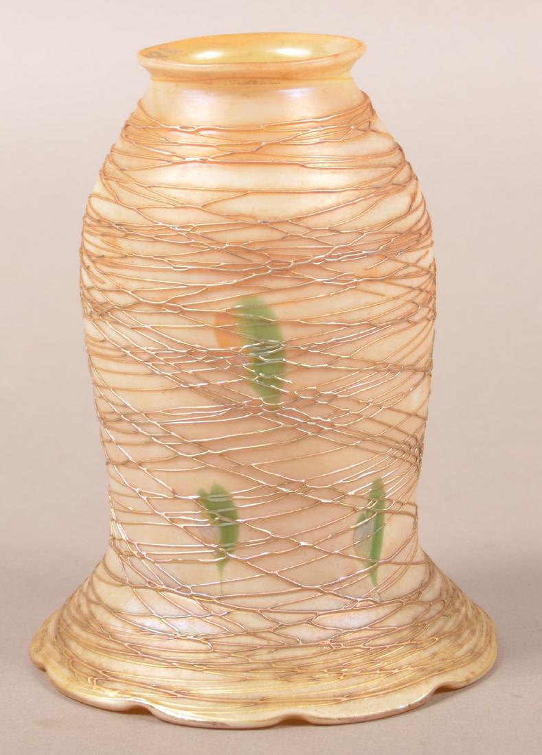 Quezal Art Glass Lamp Shade. (1 of 4)