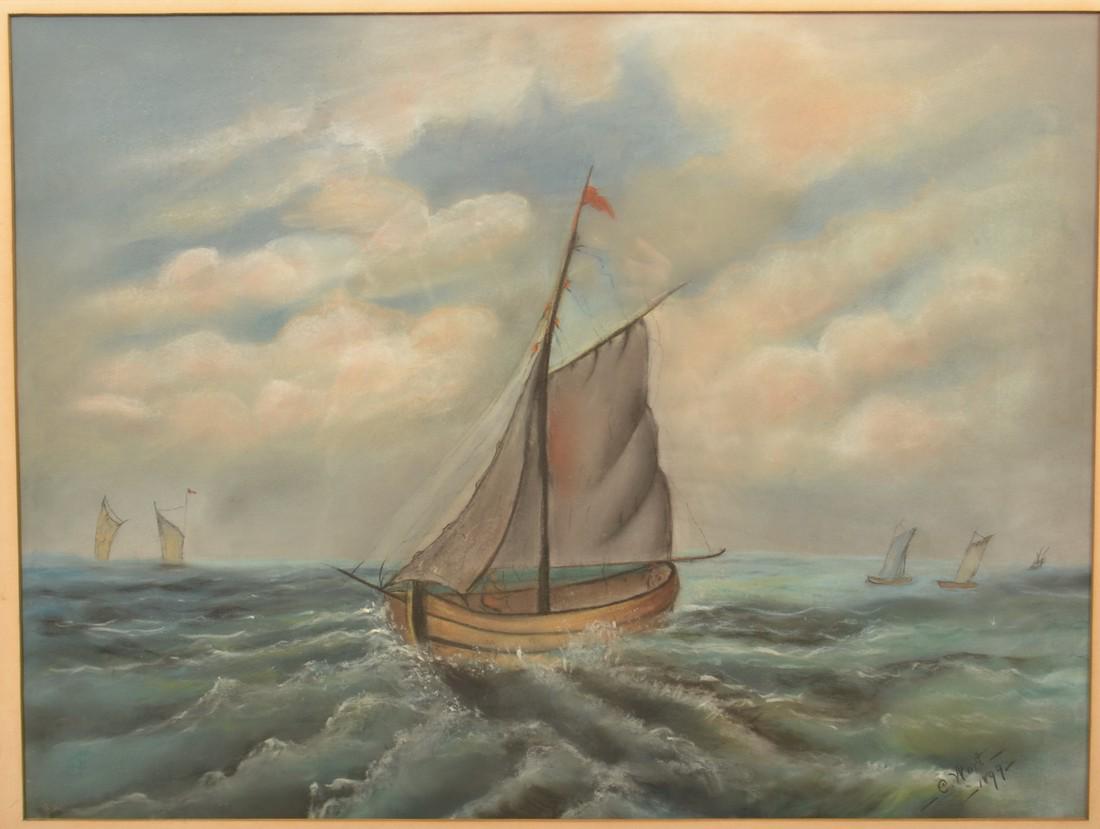 Pastel Watercolor on Paper Painting. (1 of 3)