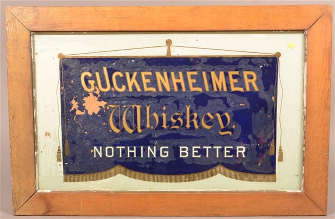 Guckenheimer Whiskey Advertising Sign. (1 of 2)