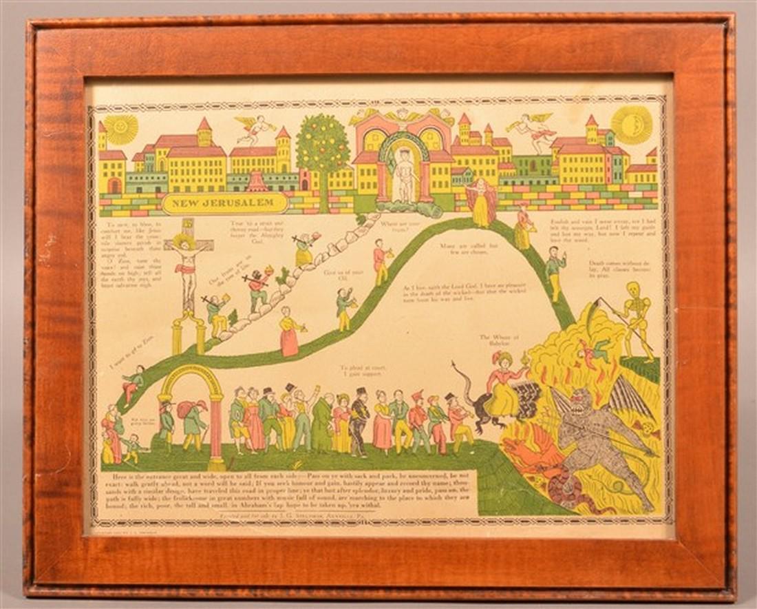 Life of New Jerusalem Hand Colored Print. (1 of 1)