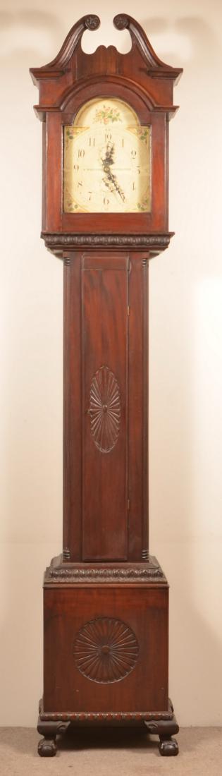 Chippendale Style Mahogany Tall Case Clock. (1 of 8)