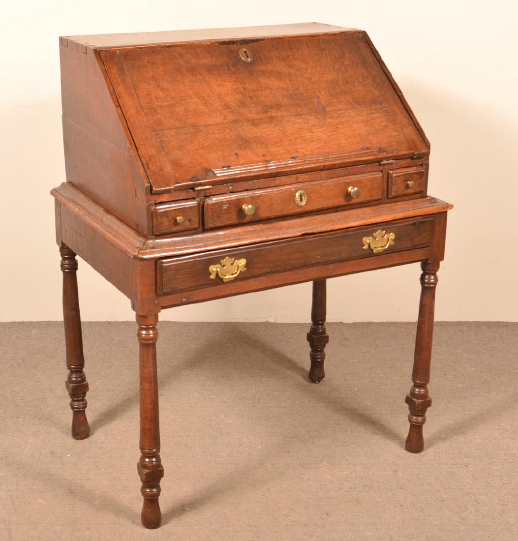 18th Century Chestnut Desk on Frame. (1 of 4)