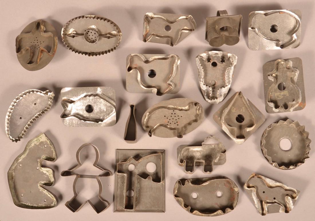 20 Antique Tin Cookie Cutters.