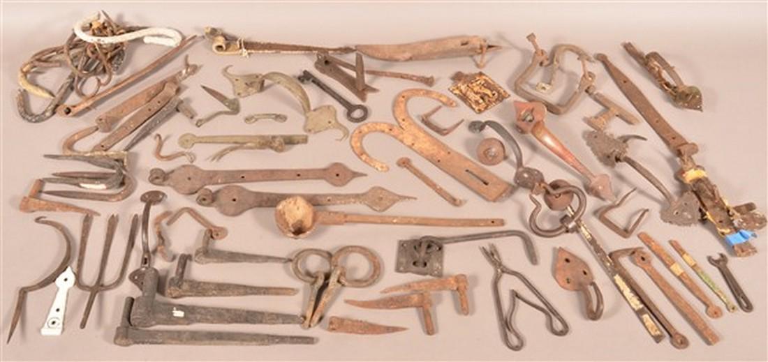 Large Lot of Antique Iron Hardware.