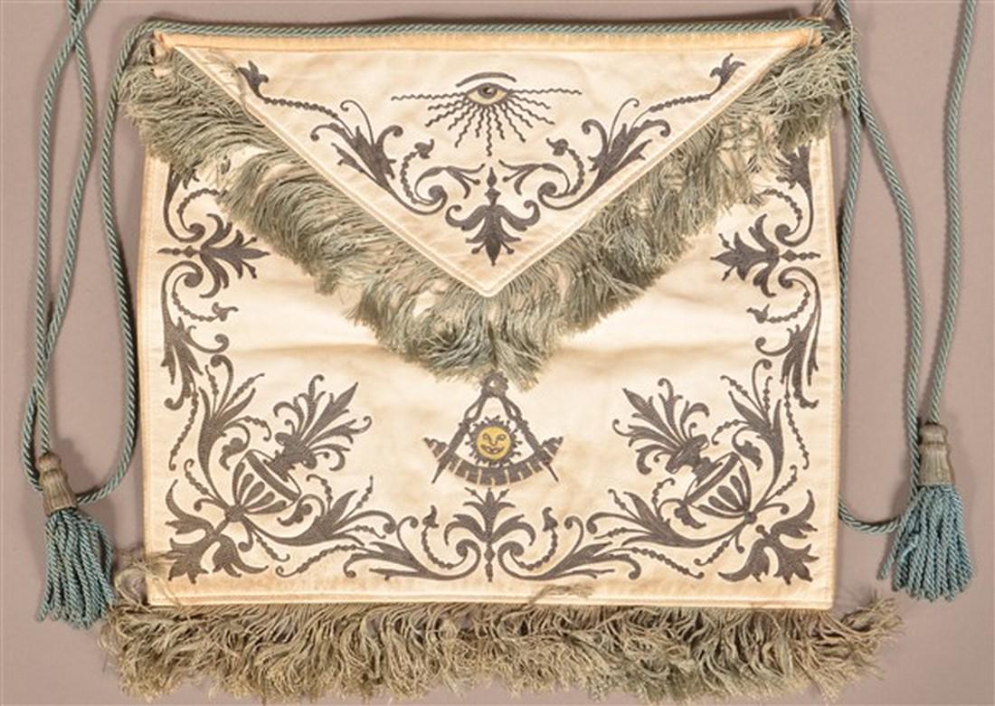 Kidd Leather and Needlework Masonic Apron. (1 of 2)